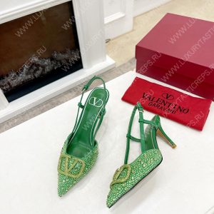 VALENTINO VLOGO SIGNATURE SLINGBACK PUMP GREEN ZW2S0R01MZF0NO - Image 3