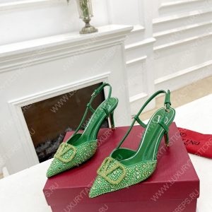 VALENTINO VLOGO SIGNATURE SLINGBACK PUMP GREEN ZW2S0R01MZF0NO - Image 8
