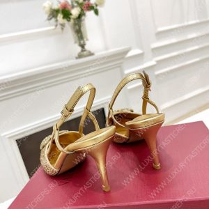 VALENTINO VLOGO SIGNATURE SLINGBACK PUMP GOLDEN ZW2S0R01MZF0NO - Image 3