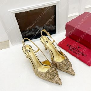 VALENTINO VLOGO SIGNATURE SLINGBACK PUMP GOLDEN ZW2S0R01MZF0NO - Image 6