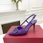 VALENTINO VLOGO SIGNATURE SLINGBACK PUMP PURPLE ZW2S0R01MZF0NO