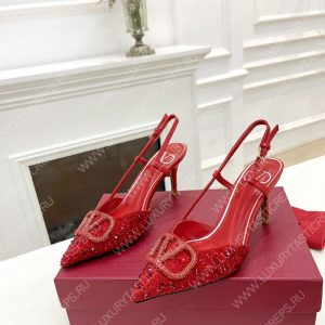 VALENTINO VLOGO SIGNATURE SLINGBACK PUMP RED ZW2S0R01MZF0NO - Image 7