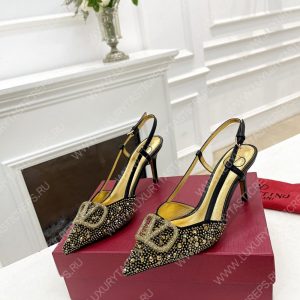 VALENTINO VLOGO SIGNATURE SLINGBACK PUMP BLACK ZW2S0R01MZF0NO - Image 3