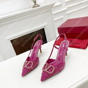 VALENTINO VLOGO SIGNATURE SLINGBACK PUMP PINK ZW2S0R01MZF0NO - Image 6