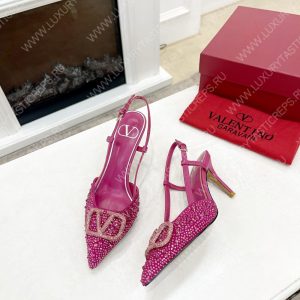 VALENTINO VLOGO SIGNATURE SLINGBACK PUMP PINK ZW2S0R01MZF0NO - Image 8