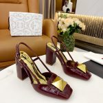 VALENTINO ONE STUD LEATHER SLINGBACK BURGUNDI 1W2S0ER2LAFGF9