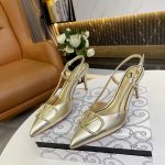 VALENTINO VLOGO NAPPA SLINGBACK PUMP PLATINUM XW2S0R01PVYP18