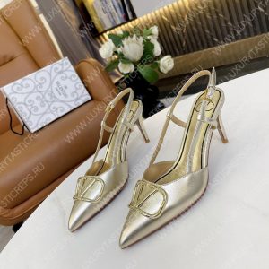 VALENTINO VLOGO NAPPA SLINGBACK PUMP PLATINUM XW2S0R01PVYP18 - Image 5