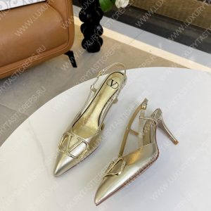 VALENTINO VLOGO NAPPA SLINGBACK PUMP PLATINUM XW2S0R01PVYP18 - Image 6