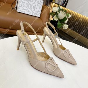 VALENTINO VLOGO SIGNATURE SLINGBACK PUMP POUDRE 2W2S0R01TMK - Image 7