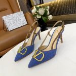 VALENTINO VLOGO SIGNATURE SLINGBACK PUMP BLUE 2W2S0R01TMK