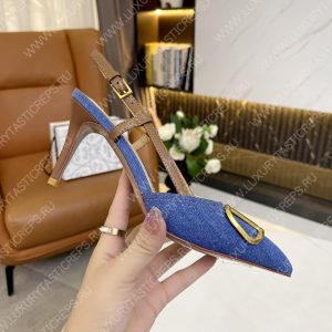 VALENTINO VLOGO SIGNATURE SLINGBACK PUMP BLUE 2W2S0R01TMK - Image 4