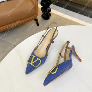VALENTINO VLOGO SIGNATURE SLINGBACK PUMP BLUE 2W2S0R01TMK - Image 5
