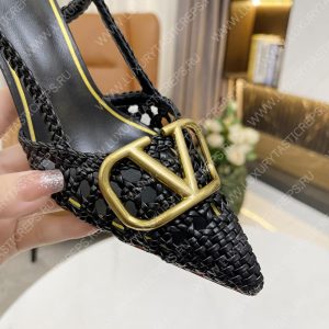 VALENTINO VLOGO SIGNATURE SLINGBACK PUMP BLACK 2W2S0R01TMK - Image 5