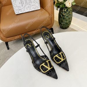 VALENTINO VLOGO SIGNATURE SLINGBACK PUMP BLACK 2W2S0R01TMK - Image 8