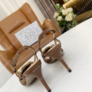 VALENTINO VLOGO SIGNATURE SLINGBACK PUMP BROWN 2W2S0R01TMK - Image 5