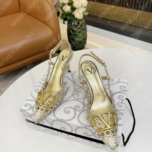 VALENTINO VLOGO SIGNATURE SLINGBACK PUMP PLATINUM 2W2S0R01TMK - Image 4