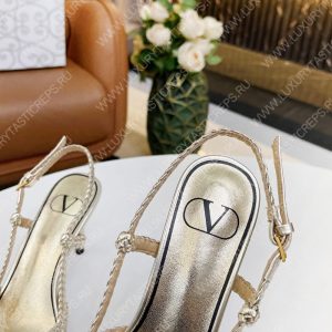 VALENTINO VLOGO SIGNATURE SLINGBACK PUMP PLATINUM 2W2S0R01TMK - Image 8