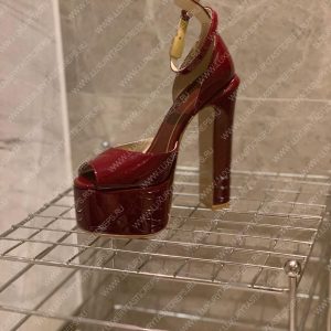 VALENTINO TAN-GO PLATFORM SANDAL VINE RED 1W2S0FE0VNE_I16 - Image 9