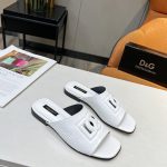 DOLCE AND GABANA EMBOSSED LOGOOPEN TOE SANDALS WHITE A80272AC606