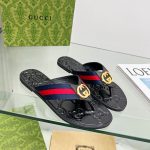 GUCCI GG THONG WEB SANDAL RED, BLUE AND BLACK 612138