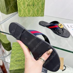 GUCCI GG THONG WEB SANDAL RED, BLUE AND BLACK 612138 - Image 7