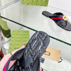 GUCCI GG THONG WEB SANDAL RED, BLUE AND BLACK 612138 - Image 9