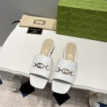 GUCCI INTERLOCKING G SANDAL WHITE 694451