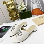 GUCCI BRUCE SANDALS SILK LEATHER WHITE 690284B8B204862