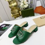 GUCCI BRUCE SANDALS SILK LEATHER GREEN 690284B8B204862