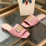 GUCCI LEATHER MULES PINK 26327290