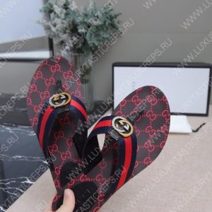 GUCCI GG WEB SANDALS BLACK KAKI/RED 612138 - Image 3
