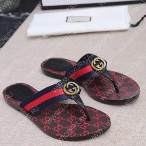 GUCCI GG WEB SANDALS BLACK KAKI/RED 612138 - Image 4