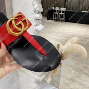 GUCCI LEATHER THONG SANDAL WITH DOUBLE G RED 497444 - Image 8