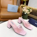 PRADA PLEXIGLAS AND PATENT LEATHER SANDALS PINK 1XX644