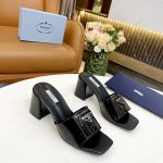 PRADA PLEXIGLAS AND PATENT LEATHER BLACK 1XX666