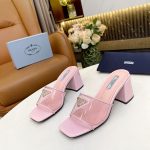 PRADA PLEXIGLAS & PATENT LEATHER SANDALS PINK 1XX644