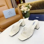 PRADA PLEXIGLAS & PATENT LEATHER SANDALS WHITE 1XX644