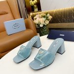 PRADA PLEXIGLAS & PATENT LEATHER SANDALS LIGHT BLUE 1XX644