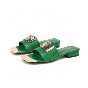 VALENTINO VLOGO SIGNATURE SLIDE SANDAL GREEN ZW2S0M21HWS0CR - Image 3
