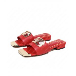 VALENTINO VLOGO SIGNATURE SLIDE SANDAL RED ZW2S0M21HWS0CR - Image 4