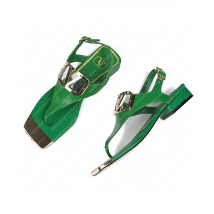 VALENTINO VLOGO SIGNATURE FLAT THONG SANDAL GREEN WS0EA7RZR_HG5 - Image 6