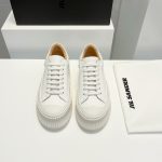 JIL SANDER LEATHER SNEAKERS WHITE J32WS0018