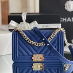 CHANEL Boy Handbag Blue A67086