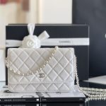 CHANEL Mini flap bag White A33814