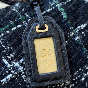 CHANEL Small Flap Bag with Top Handle Black, White & Multicolor AS3653 - Image 17