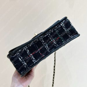 CHANEL Small Flap Bag with Top Handle Black, White & Multicolor AS3653 - Image 27