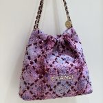 CHANEL 22 HANDBAGBAG, Burgundy & Multicolor AS3261
