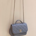 CHANEL Small Business Affinity Flap Bag Grey A93749