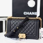 CHANEL Boy Handbag Black A67086